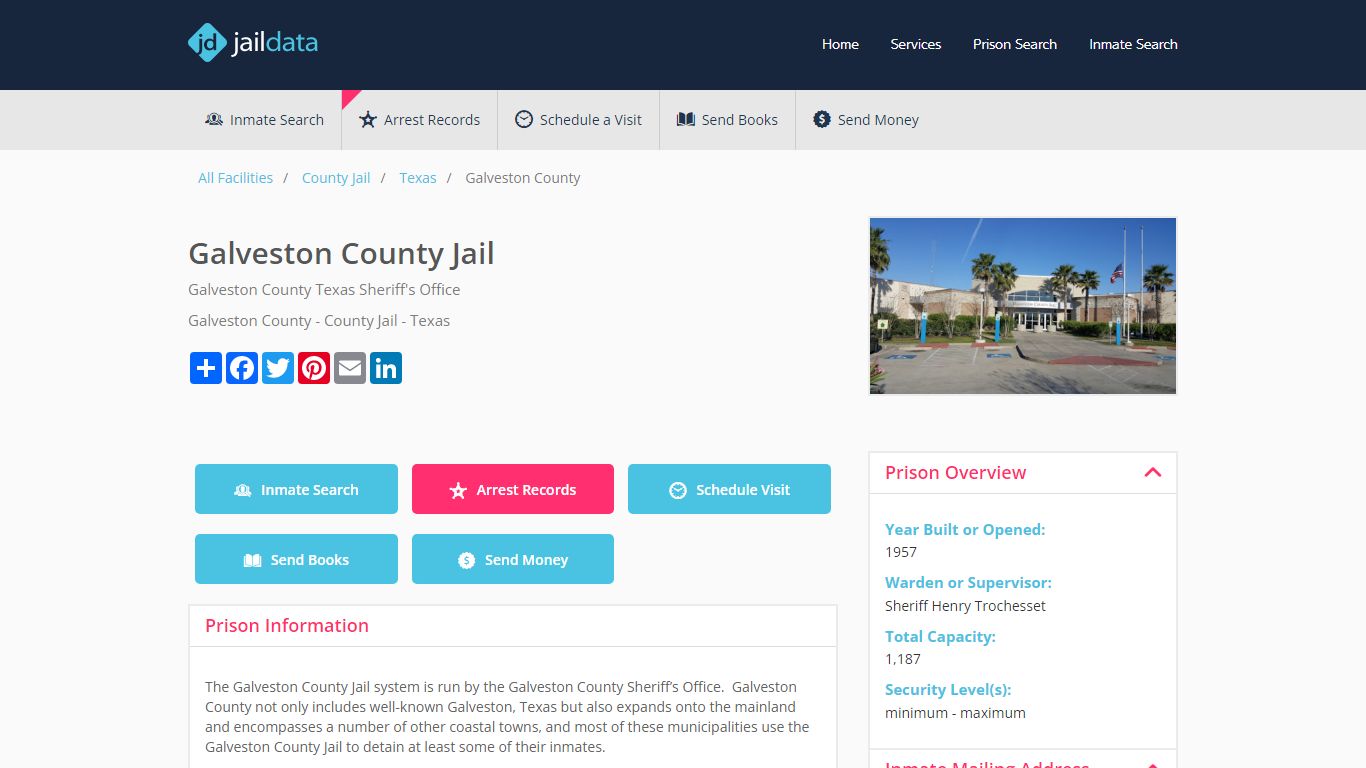 Galveston County Jail: Inmate Search, Visitation, and more.